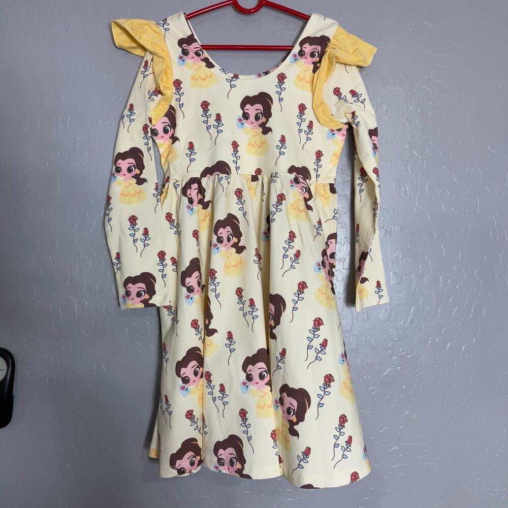MONICA + ANDY x disney let's dance ruffle long sleeve organic cotton dress, 10yr - Picture 2 of 4